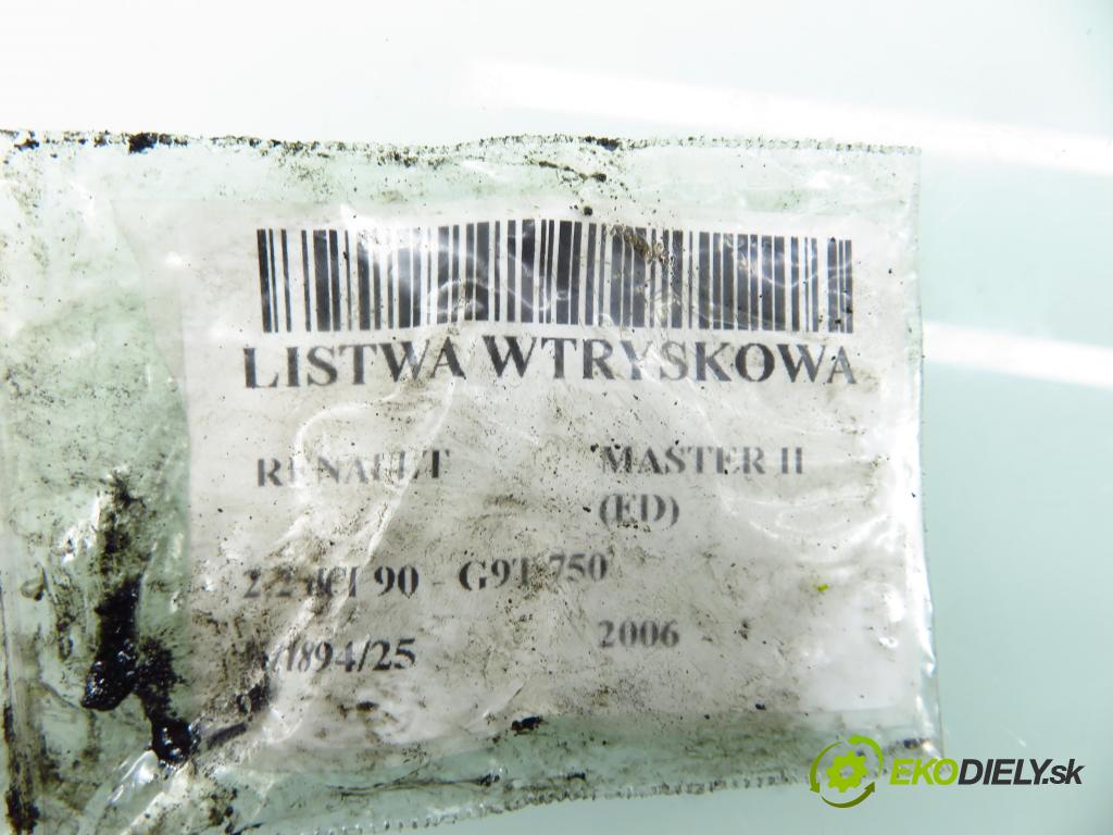 RENAULT MASTER II Skrzynia (FD) FURGON 2006 66,00 2.2 dCI 90 - G9T 750 2188,00 lišta vstřikovací 0445214042 ; 8200347593 ; 0281002568 (Vstřikovací lišta)