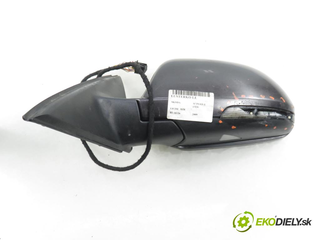 SKODA SUPERB II (3T4) LIFTBACK 2009 118,00 1.8 TSI - BZB 1798,00 Spätné zrkadlo LE