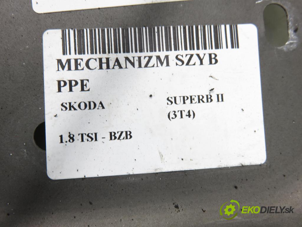 SKODA SUPERB II (3T4) LIFTBACK 2009 118,00 1.8 TSI - BZB 1798,00 Mechanizmus okien 3T0837402A ; 8K0959802