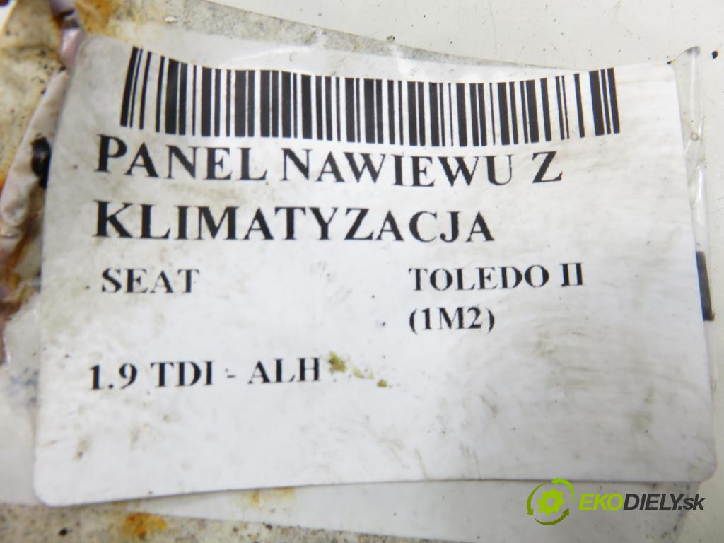 SEAT TOLEDO II (1M2) SEDAN 2001 66,00 1.9 TDI 90 - ALH 1896,00 Panel kúrenia KLIMATIZACE: 1M0820045A