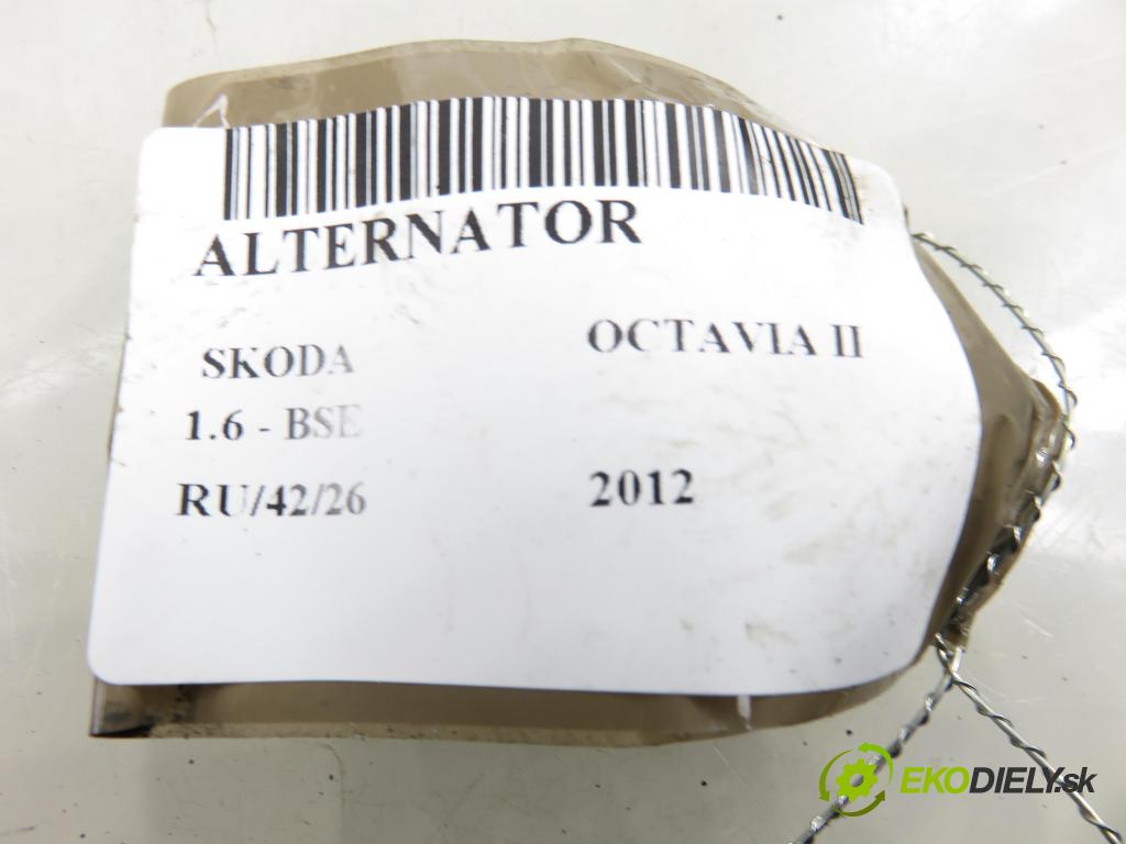SKODA OCTAVIA II (1Z3) LIFTBACK 2012 75,00 1.6 - BSE 1595,00 Alternátor 06F903023F ; 0124525091 (Alternátor)