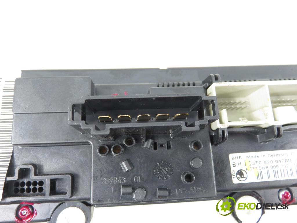 SKODA OCTAVIA II (1Z3) LIFTBACK 2012 75,00 1.6 - BSE 1595,00 Panel topení KLIMATRONIK 3T0820047AB ; 5HB00975250