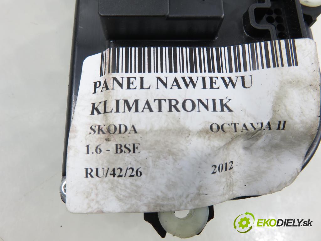 SKODA OCTAVIA II (1Z3) LIFTBACK 2012 75,00 1.6 - BSE 1595,00 Panel topení KLIMATRONIK 3T0820047AB ; 5HB00975250