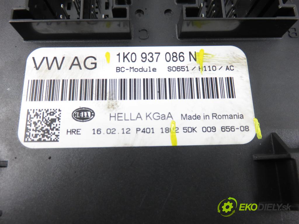 SKODA OCTAVIA II (1Z3) LIFTBACK 2012 75,00 1.6 - BSE 1595,00 MODUL BCM 1K0937086N ; 5DK00965608