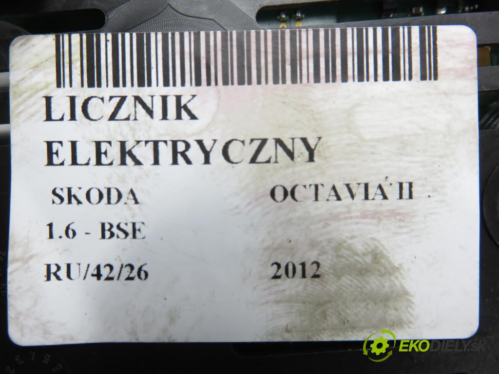 SKODA OCTAVIA II (1Z3) LIFTBACK 2012 75,00 1.6 - BSE 1595,00 prístrojovka elektrický 1Z0920803Q