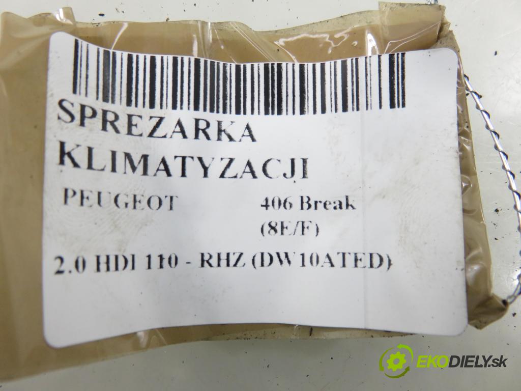 PEUGEOT 406 Break (8E/F) KOMBI 2001 80,00 2.0 HDI 110 - RHZ (DW10ATED) 1997,00 KOMPRESOR: klimatizace 6560502 (Kompresor klimatizace)