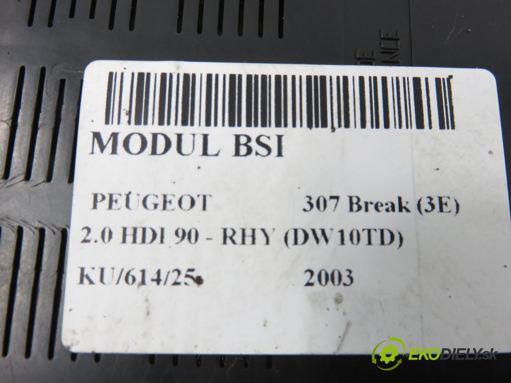PEUGEOT 307 Break (3E) KOMBI 2003 66,00 2.0 HDI 90 - RHY (DW10TD) 1997,00 MODUL BSI 9651196980A