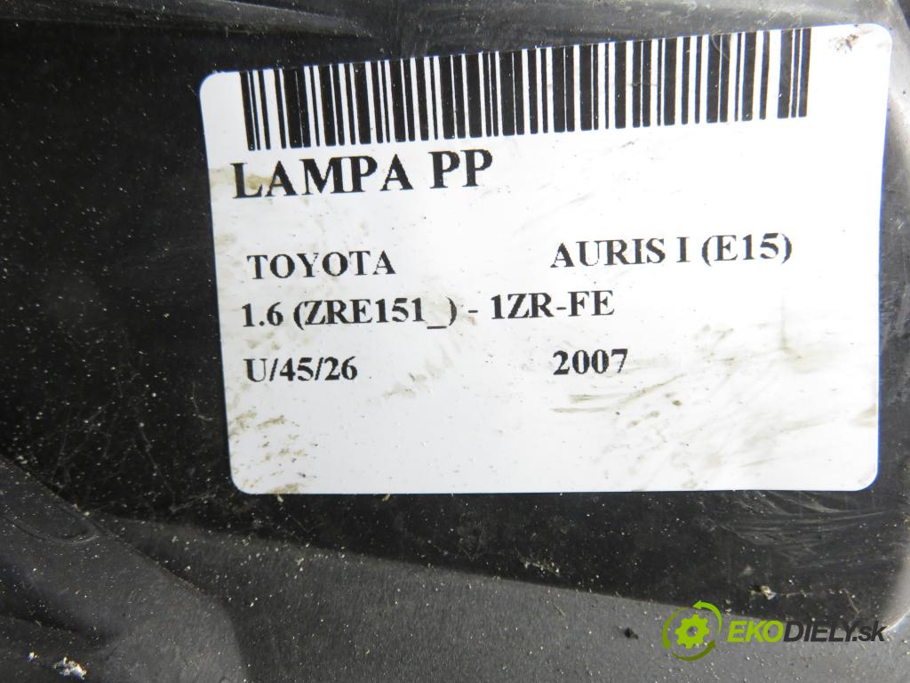 TOYOTA AURIS (_E15_) HB 2007 91,00 1.6 Dual-VVTi 124 - 1ZR-FE 1598,00 světlo PP 8113002470