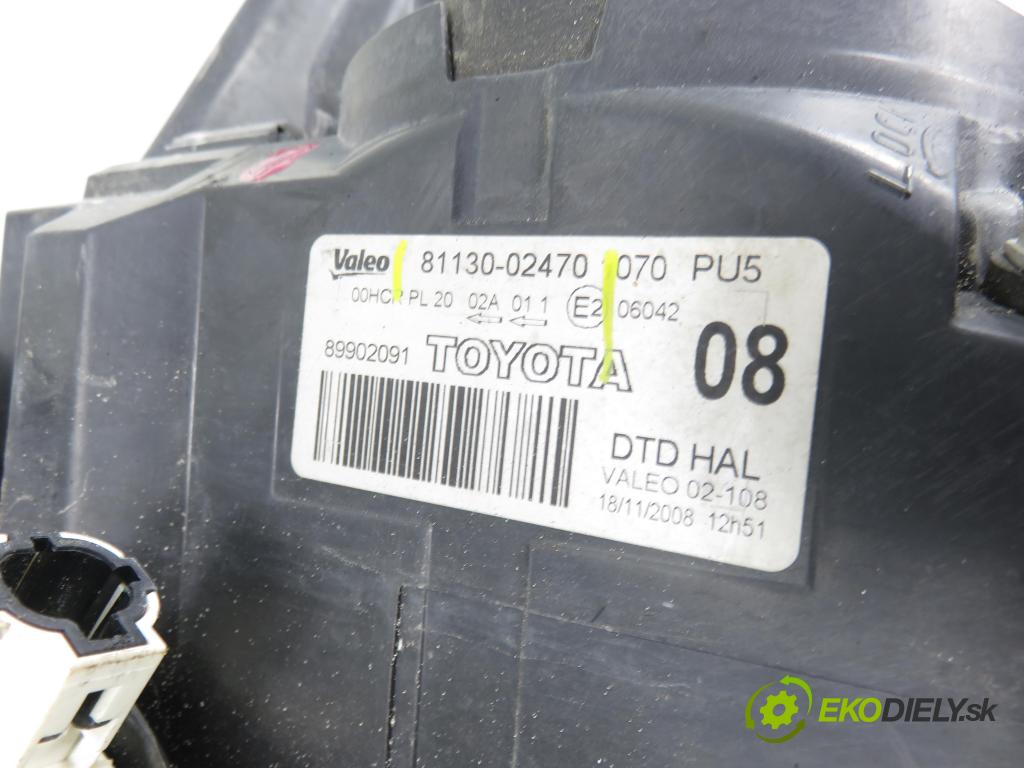 TOYOTA AURIS (_E15_) HB 2007 91,00 1.6 Dual-VVTi 124 - 1ZR-FE 1598,00 světlo PP 8113002470