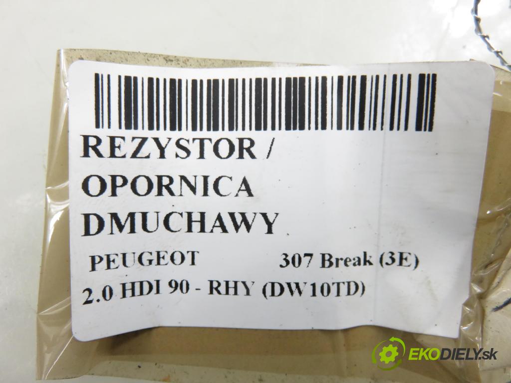 PEUGEOT 307 Break (3E) KOMBI 2003 66,00 2.0 HDI 90 - RHY (DW10TD) 1997,00 Ventilátor vetráku 8EW009159581