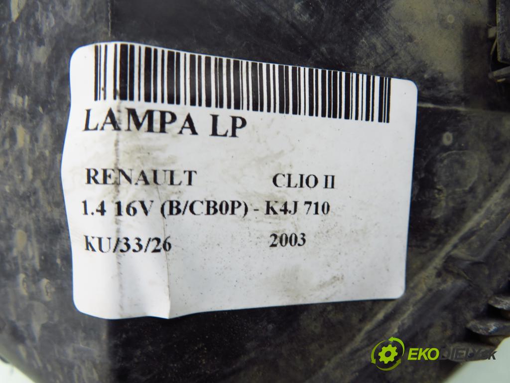 RENAULT CLIO II (BB_, CB_) HB 2003 72,00 1.4 16V (B/CB0P) - K4J 710 1390,00 světlo LP