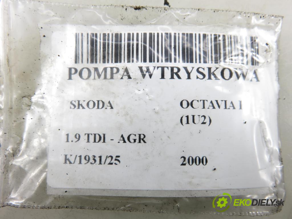 SKODA OCTAVIA I (1U2) LIFTBACK 2000 66,00 1.9 TDI 90- AGR 1896,00 Pumpa vstrekovacia 038130107D ; 0460404977 (Vstrekovacie čerpadlo)