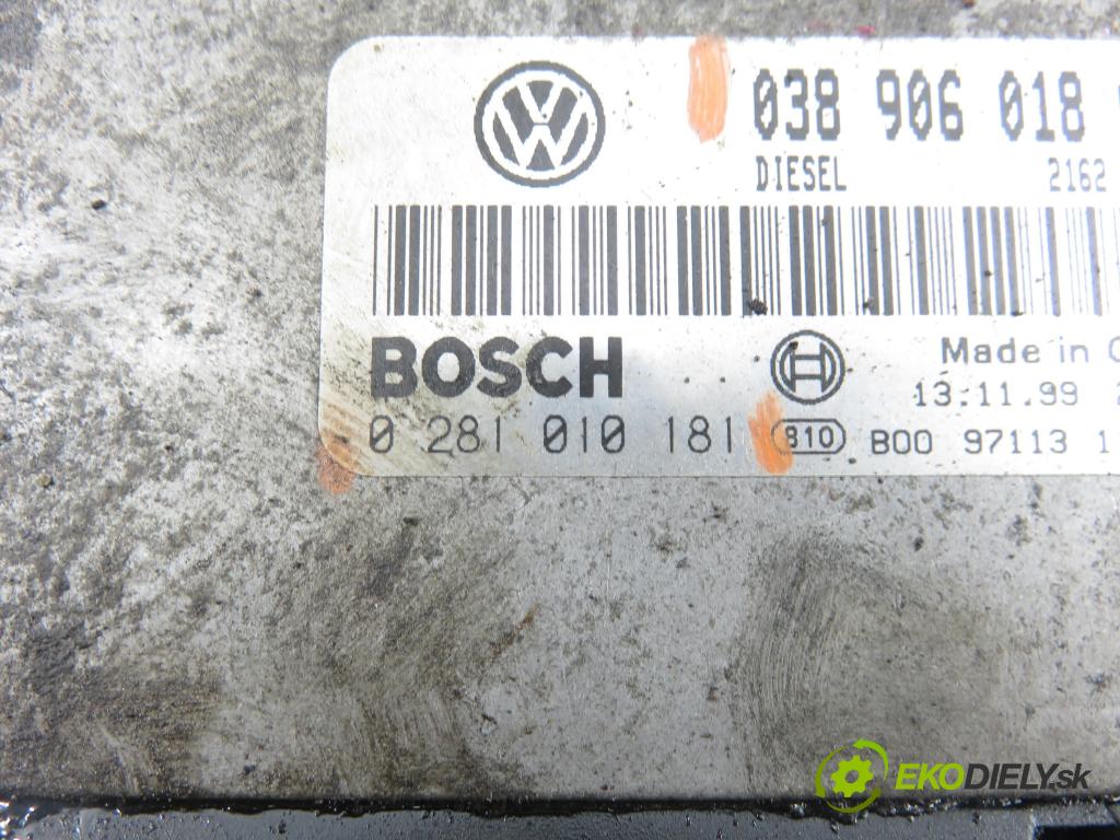 SKODA OCTAVIA I (1U2) LIFTBACK 2000 66,00 1.9 TDI 90- AGR 1896,00 řídící jednotka motora 038906018GM ; 0281010181