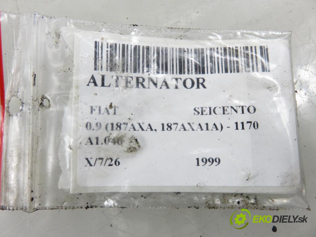 FIAT SEICENTO / 600 (187_) HB 1999 29,00 0.9 39 - 1170 A1.046 899,00 Alternátor (Alternátor)