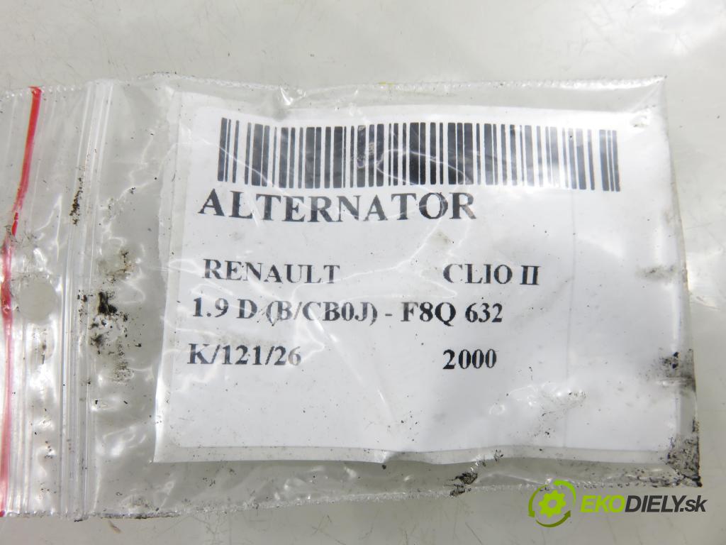 RENAULT CLIO II (BB_, CB_) HB 2000 48,00 1.9 D (B/CB0J) - F8Q 632 1870,00 Alternátor 8200054588 ; 2542466B (Alternátor)