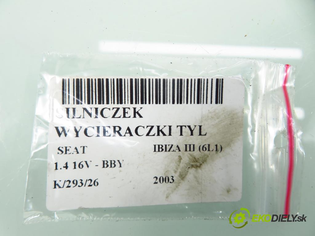 SEAT IBIZA III (6L1) HB 2003 55,00 1.4 16V - BBY 1390,00 Motorček stierače zadné 6L6955711A