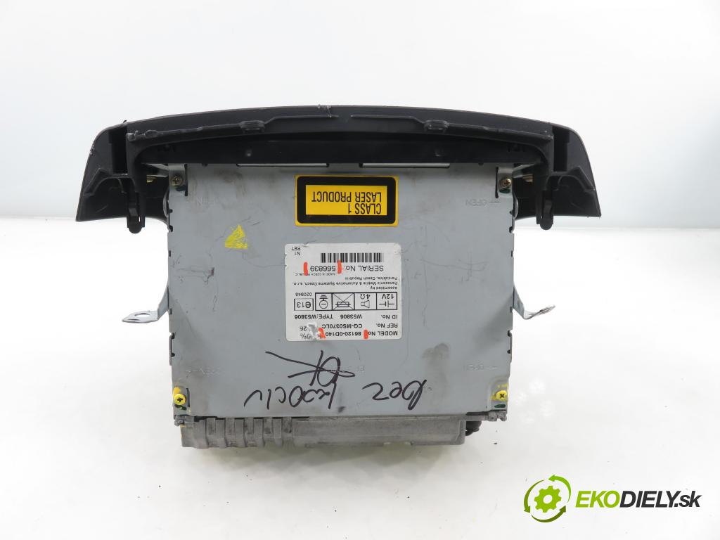 TOYOTA YARIS (_P1_) HB 2004 50,00 1.0 VVT- i 68 - 1SZ-FE 998,00 RADIO CD 861200D140 ; 566839