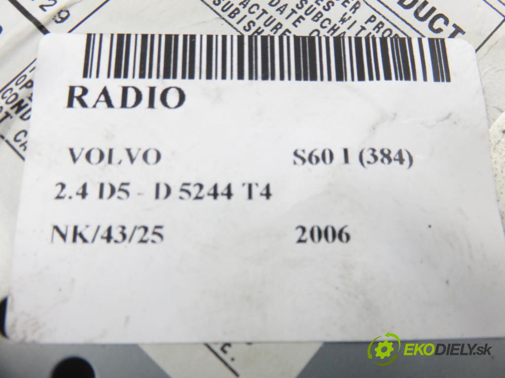 VOLVO S60 I (384) SEDAN 2006 136,00 2.4 D5 - D 5244 T4 2400,00 RADIO CD 30745812