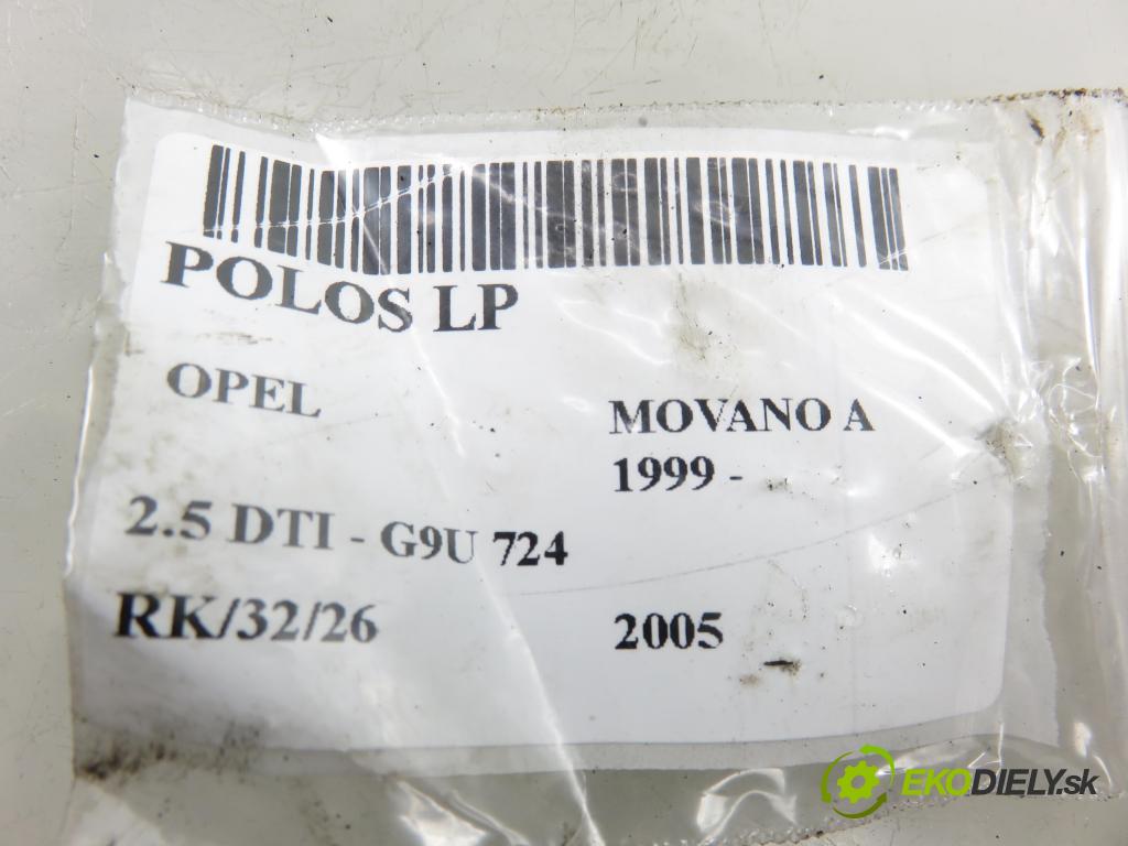 OPEL MOVANO Furgon (X70) FURGON 2005 84,00 2.5 DTI - G9U 724 2464,00 Poloos LP 