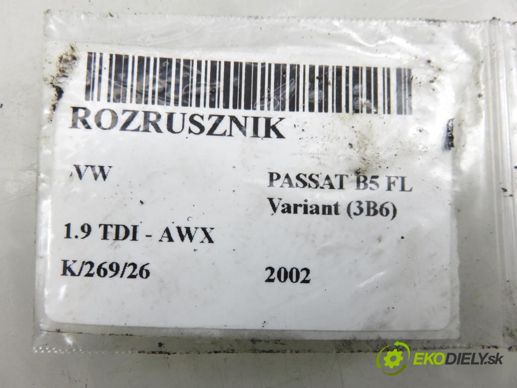 VW PASSAT B5.5 Variant (3B6) KOMBI 2002 96,00 1.9 TDI - AWX 1896,00 Štartér 068911024G ; 0001110128 ; 0001110129 (Štartér)