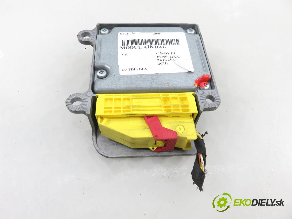 VW CADDY III Furgon (2KA, 2KH, 2CA, 2CH) FURGON 2006 77,00 1.9 TDI - BLS 1896,00 MODUL air BAG 6Q0909605AH ; 5WK43351