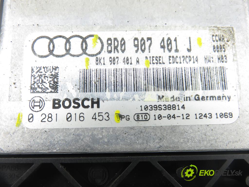 AUDI Q5 (8R) SUV 2010 176,00 3.0 TDI quattro - CCWA 2967,00 řídící jednotka motora 8R0907401J ; 0281016453 ; 8K0907401A