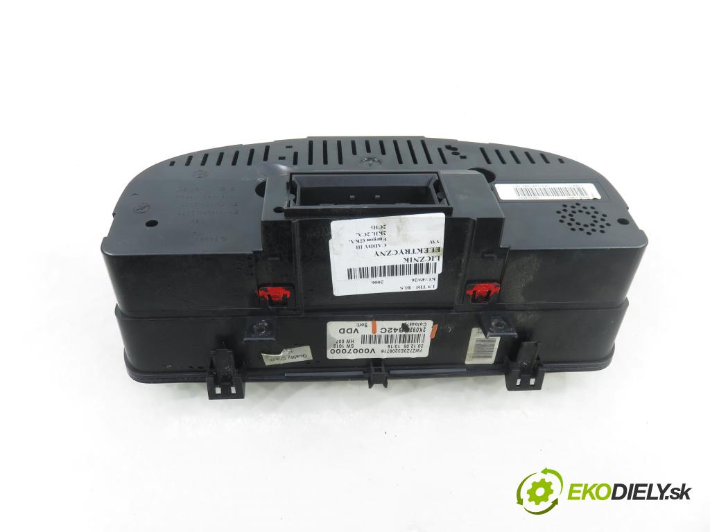 VW CADDY III Furgon (2KA, 2KH, 2CA, 2CH) FURGON 2006 77,00 1.9 TDI - BLS 1896,00 prístrojovka elektrický 2K0920842C