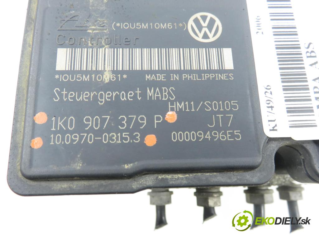 VW CADDY III Furgon (2KA, 2KH, 2CA, 2CH) FURGON 2006 77,00 1.9 TDI - BLS 1896,00 pumpa ABS 1K0907379P ; 10097003153 (Pumpa ABS)