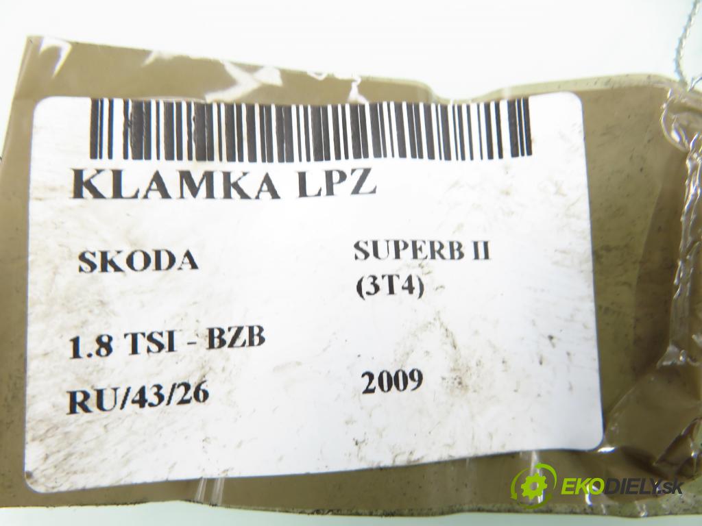 SKODA SUPERB II (3T4) LIFTBACK 2009 118,00 1.8 TSI - BZB 1798,00 Kľučka LPZ