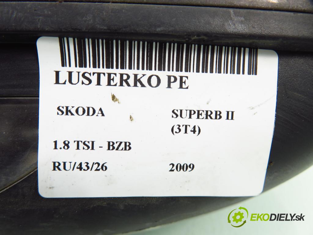 SKODA SUPERB II (3T4) LIFTBACK 2009 118,00 1.8 TSI - BZB 1798,00 zpětné zrcátko 3T0857934