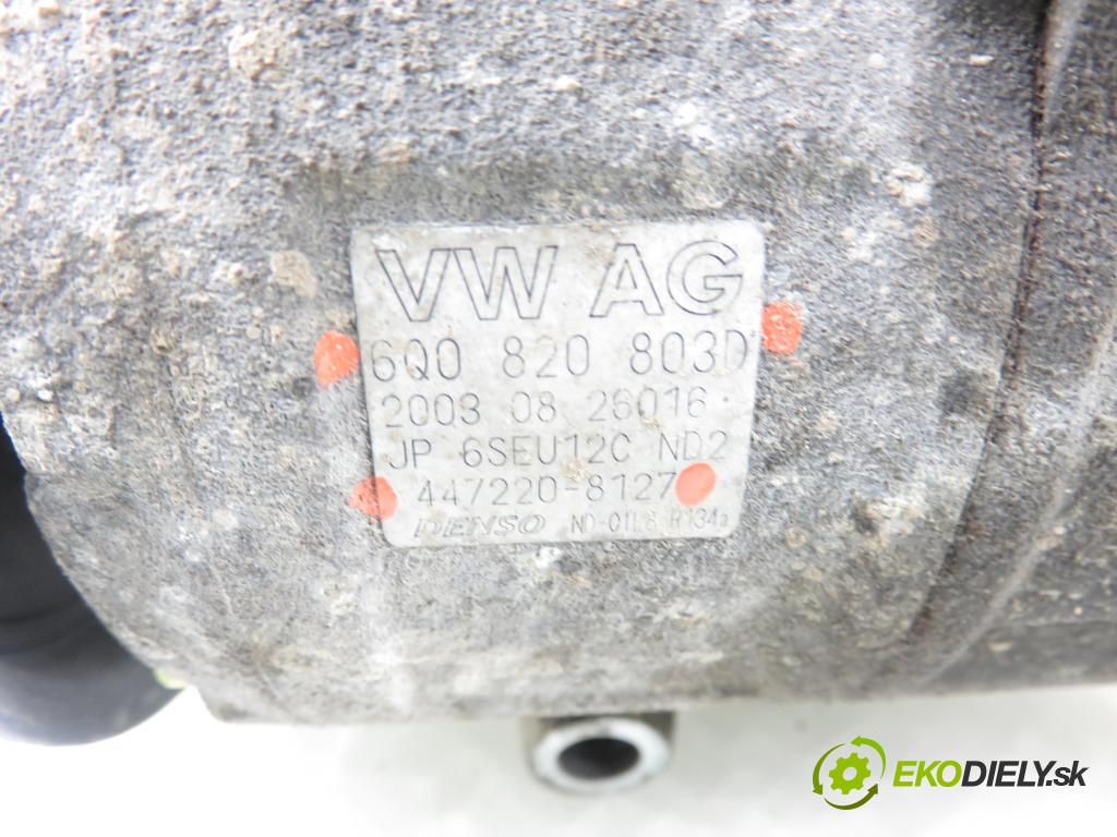 SEAT IBIZA III (6L1) HB 2003 55,00 1.4 16V - BBY 1390,00 KOMPRESOR: klimatizácie 6Q0820803D ; 4472208127 (Kompresor klimatizácie)