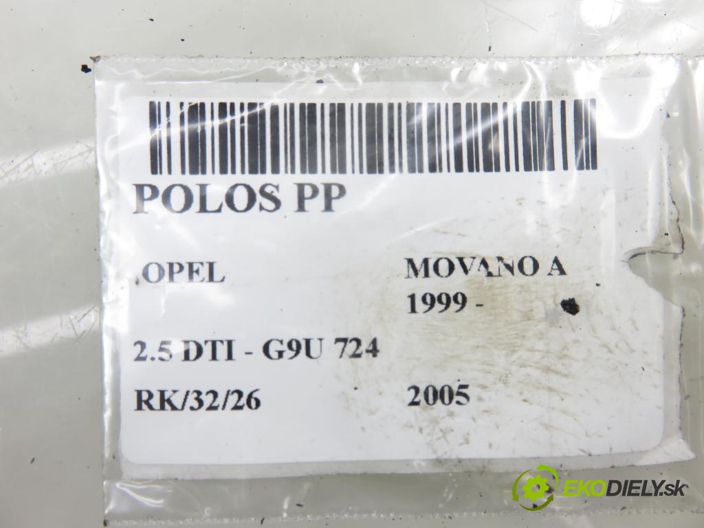 OPEL MOVANO Furgon (X70) FURGON 2005 84,00 2.5 DTI - G9U 724 2464,00 poloos PP