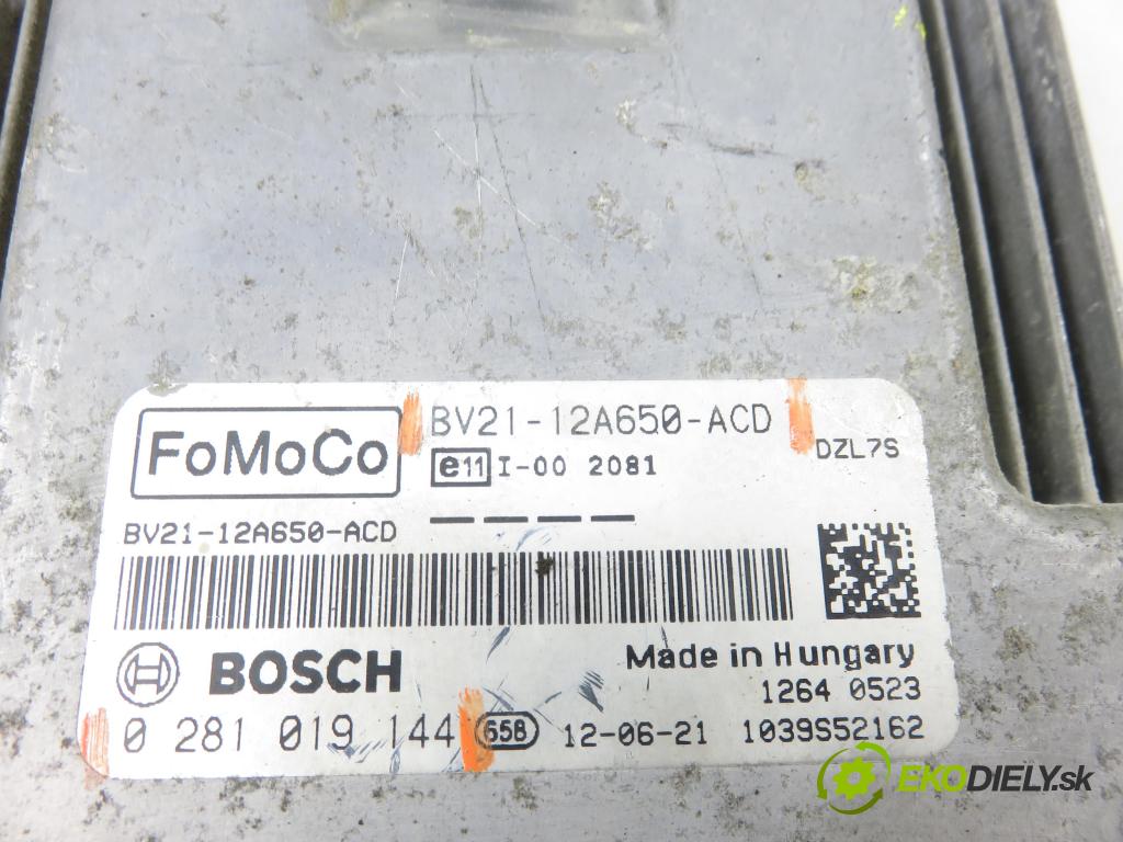 FORD FIESTA VI Van HB 2010 51,00 1.4 TDCi - KVJA 1399,00 řídící jednotka motora BV2112A650ACD ; 0281019144