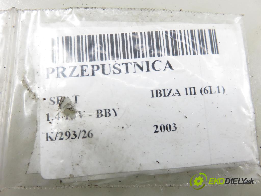 SEAT IBIZA III (6L1) HB 2003 55,00 1.4 16V - BBY 1390,00 škrtíci klapka 036133062N ; 408238321007 (Škrticí klapka)