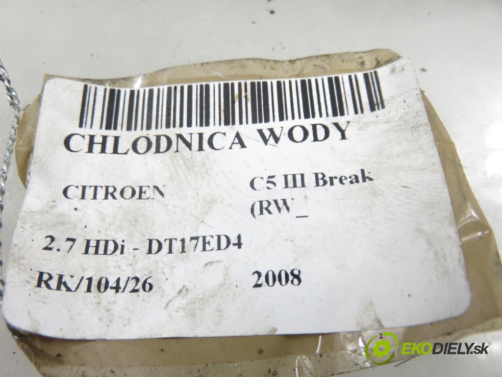 CITROEN C5 III Break (RW_) KOMBI 2008 150,00 2.7 HDi - UHZ (DT17BTED4) 2720,00 chladič vody 9645610280