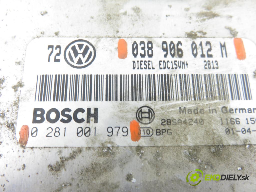 VW GOLF IV (1J1) HB 2001 66,00 1.9 TDI 90 - ALH 1896,00 řídící jednotka motora 038906012M ; 0281001979