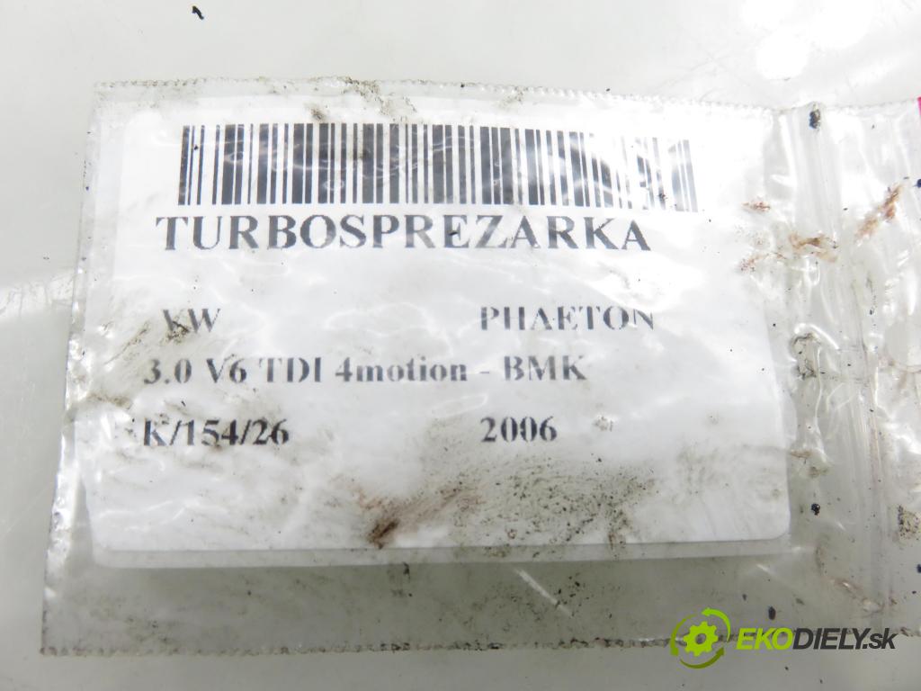 VW PHAETON (3D1, 3D2, 3D3, 3D4, 3D6, 3D7, 3D8, 3D9) SEDAN 2006 165,00 3.0 TDI 2967,00 RYCHLONABÍJEČKA: 059145715F (Kompletní turbodmychadlo)