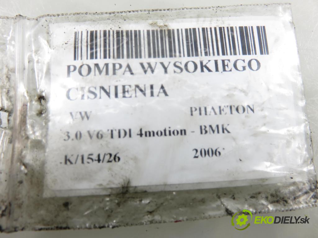 VW PHAETON (3D1, 3D2, 3D3, 3D4, 3D6, 3D7, 3D8, 3D9) SEDAN 2006 165,00 3.0 TDI 2967,00 Pumpa vysokého tlaku 0445010125 ; 059130755J ; 0928400572