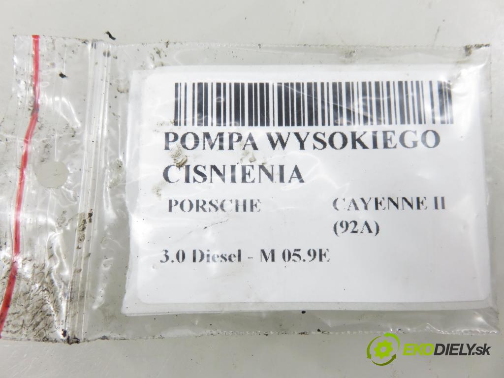 PORSCHE CAYENNE II (92A) SUV 2010 176,00 3.0 Diesel - M 05.9E 2967,00 pumpa vysokého TLAK: 0445010611 ; 059130755BB