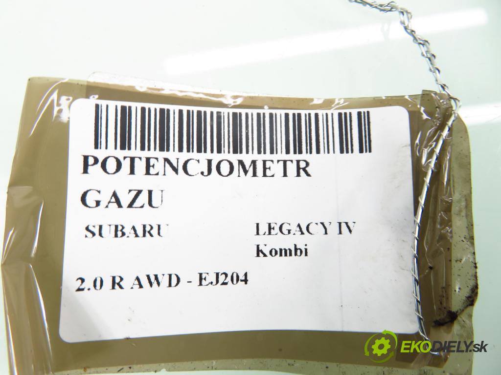 SUBARU LEGACY IV Kombi (BP) KOMBI 2007 121,00 2.0 16V DOHC AWD (BP5) - EJ204 EJ20F BiFuel 1994,00 Potenciometer plynu 1988000181 (Potenciometer plynového pedálu)