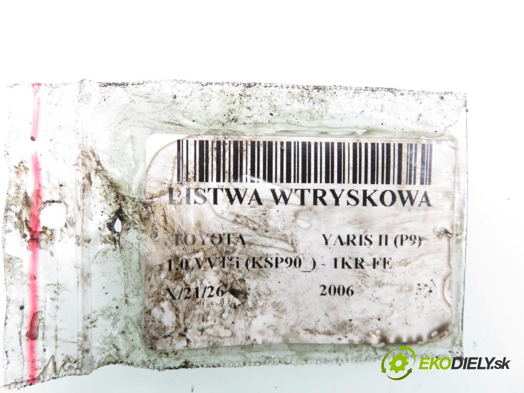 TOYOTA YARIS (_P9_) HB 2006 51,00 1.0 VVT-i (KSP90_) - 1KR-FE 998,00 lišta vstřikovací 2325040020 (Vstřikovací lišta)