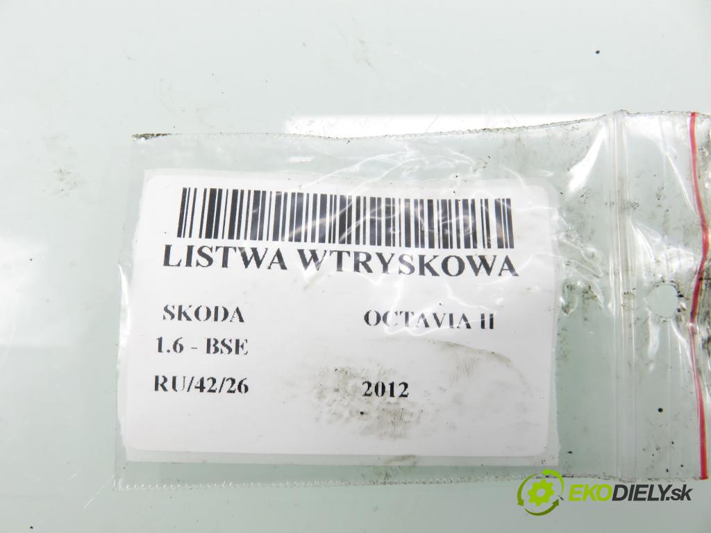 SKODA OCTAVIA II (1Z3) LIFTBACK 2012 75,00 1.6 - BSE 1595,00 lišta vstřikovací 06A906031BT ; 06A133317AS (Vstřikovací lišta)