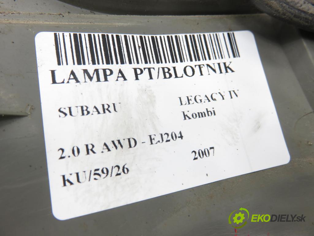 SUBARU LEGACY IV Kombi (BP) KOMBI 2007 121,00 2.0 16V DOHC AWD (BP5) - EJ204 EJ20F BiFuel 1994,00 Svetlo pravé zadné