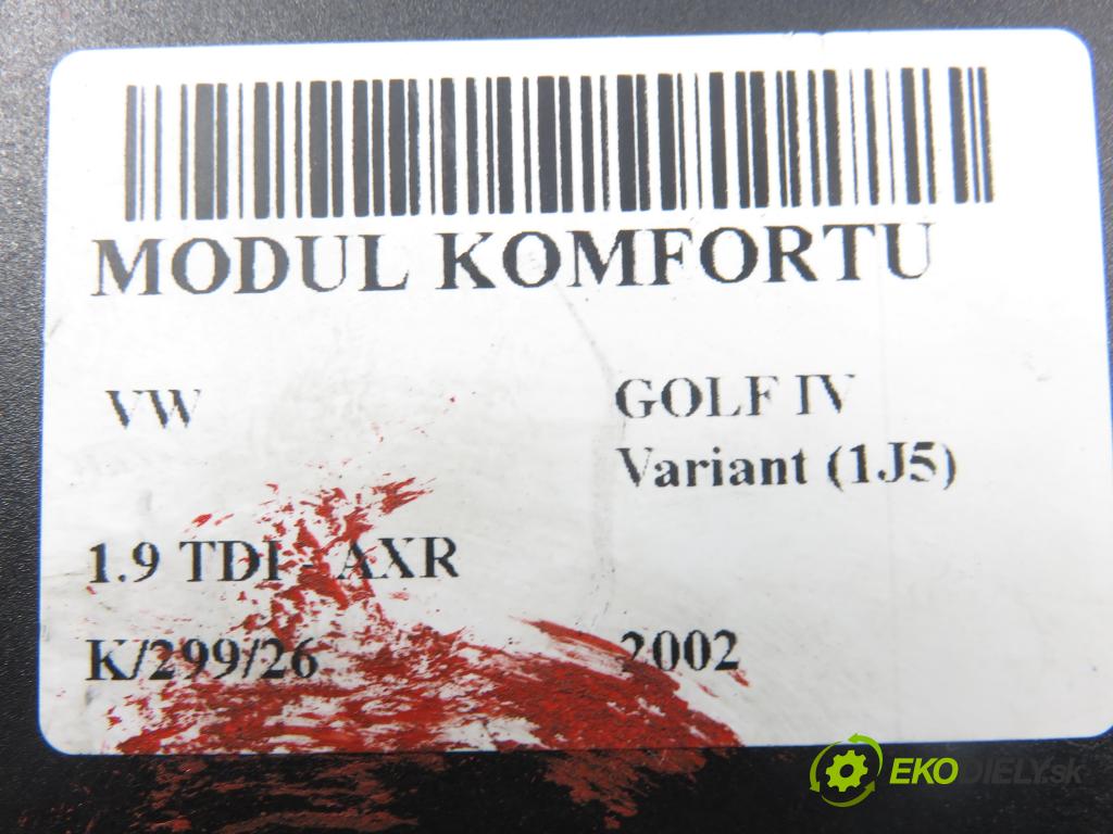 VW GOLF IV Variant (1J5) KOMBI 2002 74,00 1.9 TDI PD 101 - AXR 1896,00 MODUL komfortu 1C0959799B