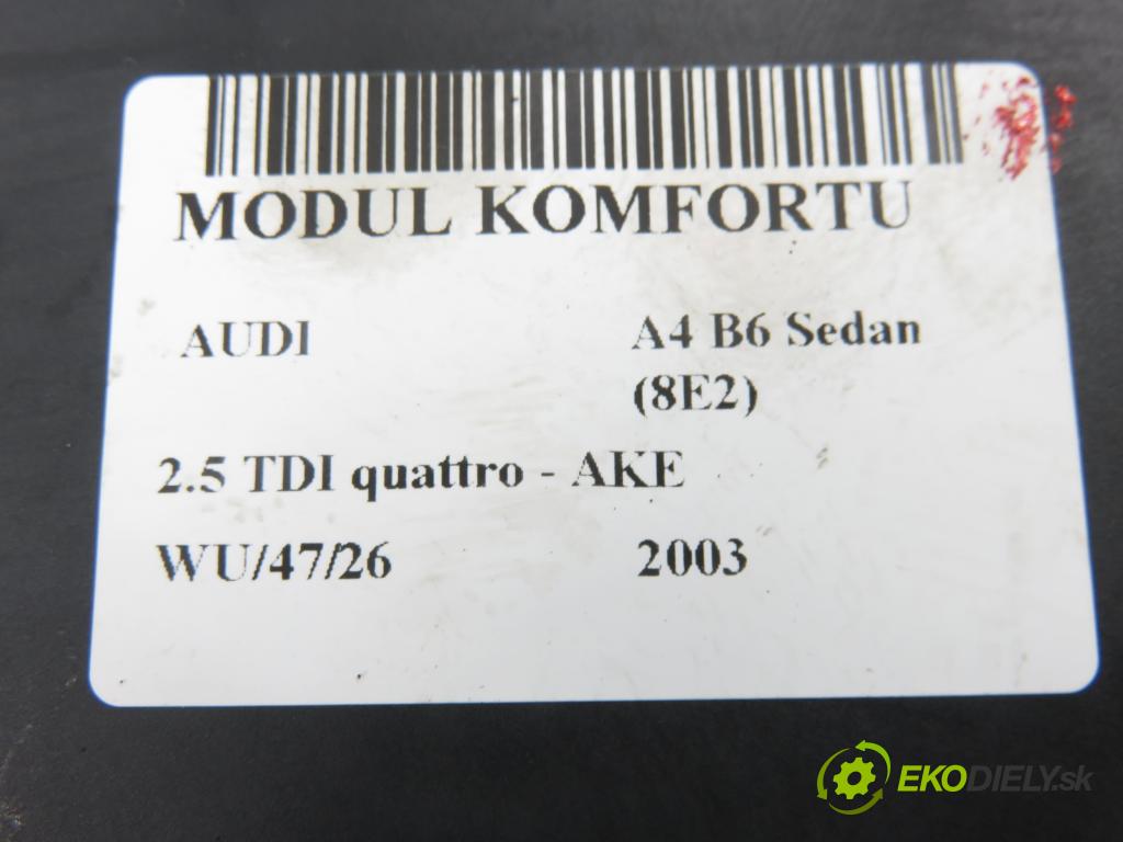 AUDI A4 (8E2, B6) SEDAN 2003 132,00 2.5 TDI V6 180 quattro - AKE 2496,00 MODUL komfortu 8E0959433BC