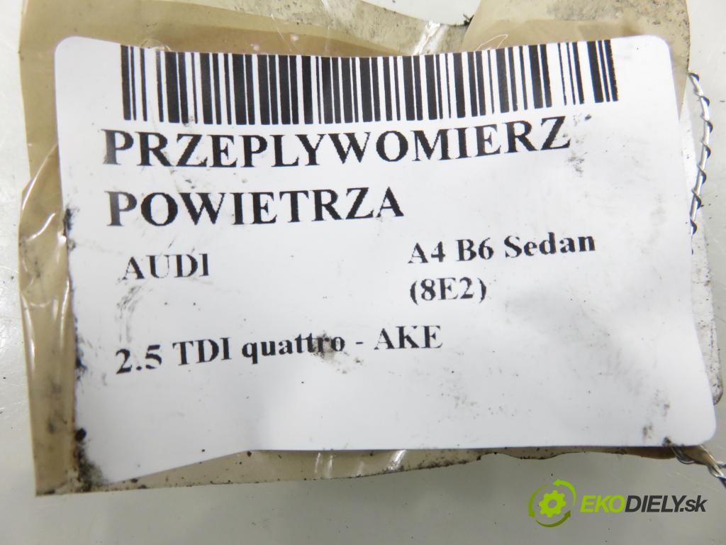 AUDI A4 (8E2, B6) SEDAN 2003 132,00 2.5 TDI V6 180 quattro - AKE 2496,00 váha vzduchu vzduchu 059906461D ; AFH7025C