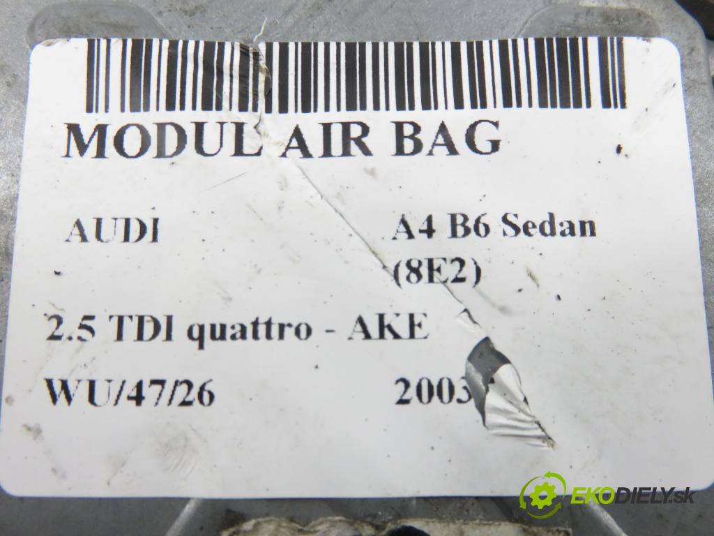 AUDI A4 (8E2, B6) SEDAN 2003 132,00 2.5 TDI V6 180 quattro - AKE 2496,00 MODUL air BAG 4B0959655G ; 0285001274
