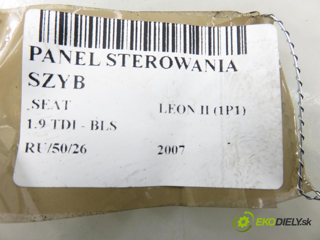 SEAT LEON (1P1) HB 2007 77,00 1.9 TDI - BLS 1896,00 Panel ovládaní oken 1P1867171A ; 1K4959857A