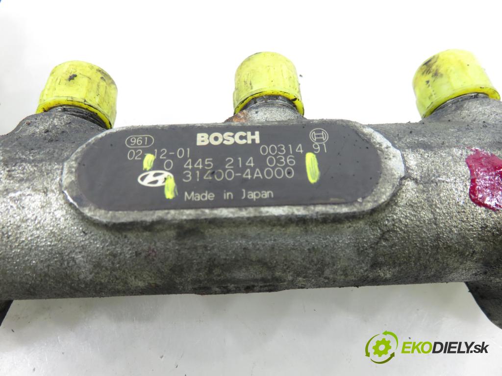 KIA SORENTO I (JC) SUV 2003 103,00 2.5 CRDi 140 - D4CB 2497,00 lišta vstřikovací 314004A000 ; 0445214036 (Vstřikovací lišta)