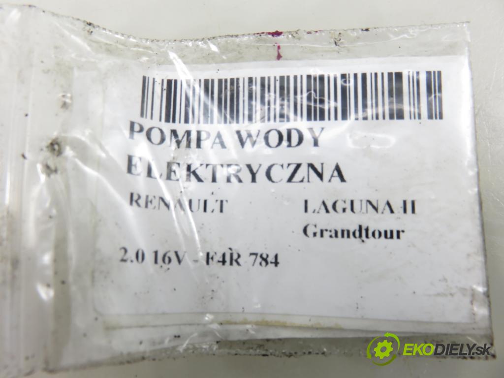 RENAULT LAGUNA II Grandtour (KG0/1_) KOMBI 2006 125,00 2.0 16V - F4R 784 1998,00 Pumpa vody elektrická 8200114782 ; 8200114782B ; 0392020091